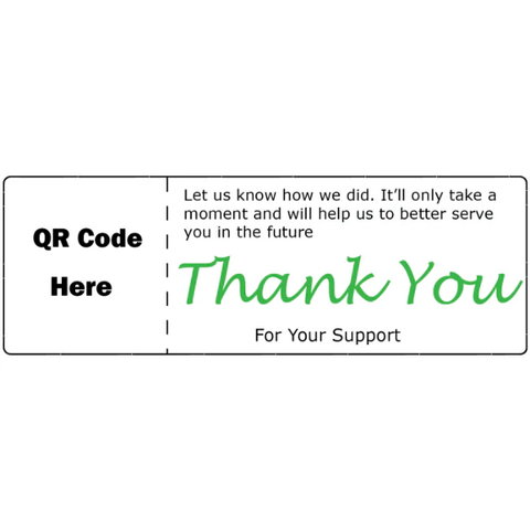 Customer Support QR Code Label