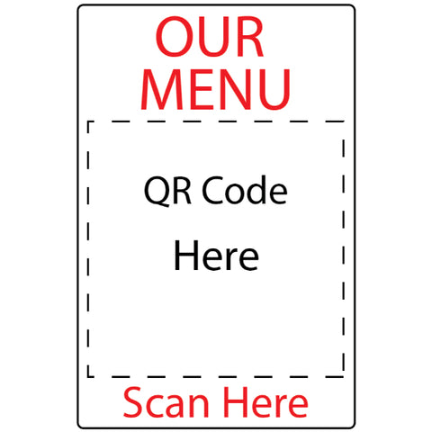 Menu QR Code Label